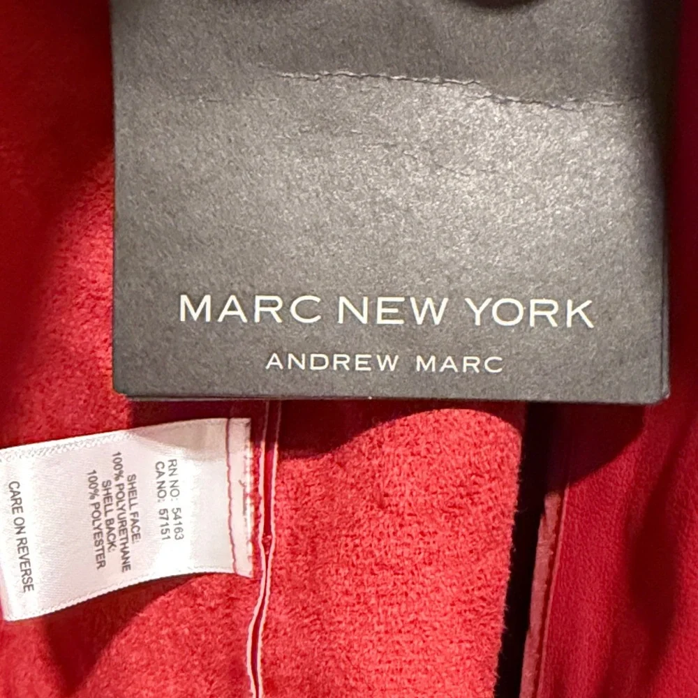 Bagatelle Red Sleeveless Leather Vest - Picture 7 of 9